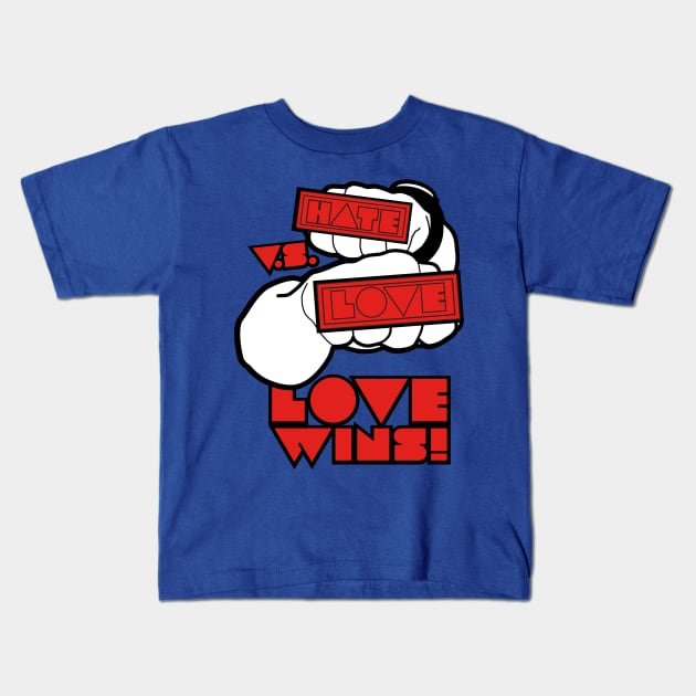 Love vs hate Kids T-Shirt by God Given apparel